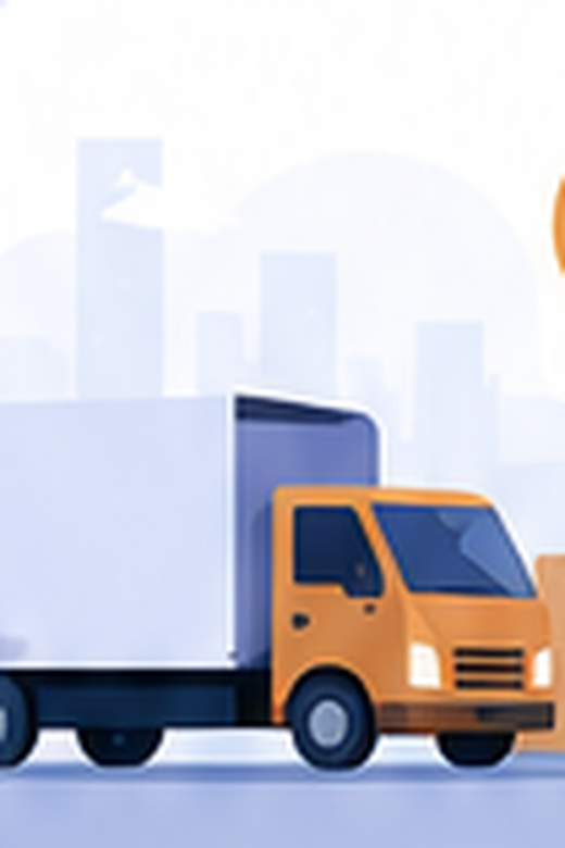 A delivery truck loaded with cartons